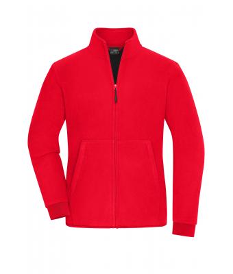 Damen Ladies' Bonded Fleece Jacket Red/black 11463