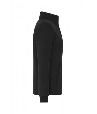 Dames Ladies' Bonded Fleece Jacket Zwart/donkergrijs 11463