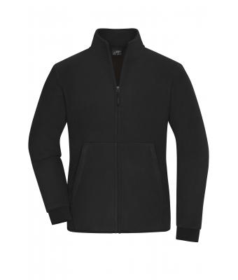 Dames Ladies' Bonded Fleece Jacket Zwart/donkergrijs 11463