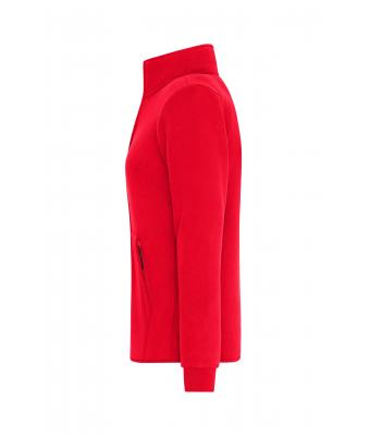 Dames Ladies' Bonded Fleece Jacket Rood/zwart 11463