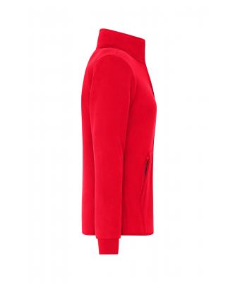 Dames Ladies' Bonded Fleece Jacket Rood/zwart 11463
