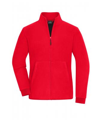 Dames Ladies' Bonded Fleece Jacket Rood/zwart 11463