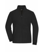 Femme Veste polaire double couche pour femmes Noir/gris-foncé 11463