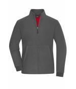 Femme Veste polaire double couche pour femmes Carbone/rouge 11463