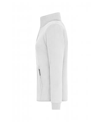 Femme Veste polaire double couche pour femmes Blanc/gris-foncé 11463