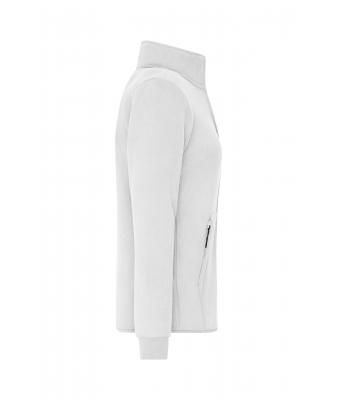 Femme Veste polaire double couche pour femmes Blanc/gris-foncé 11463