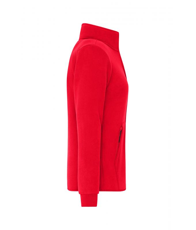 Femme Veste polaire double couche pour femmes Rouge/noir 11463