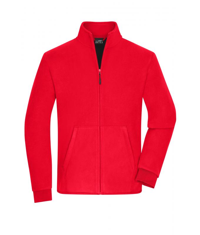 Men Men's Bonded Fleece Jacket Red/black 11464