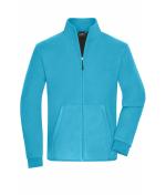 Men Men's Bonded Fleece Jacket Turquoise/dark-grey 11464