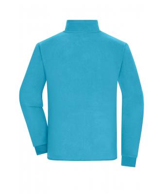 Herren Men's Bonded Fleece Jacket Turquoise/dark-grey 11464