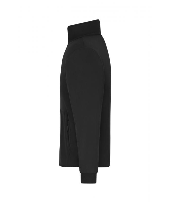 Herren Men's Bonded Fleece Jacket Black/dark-grey 11464