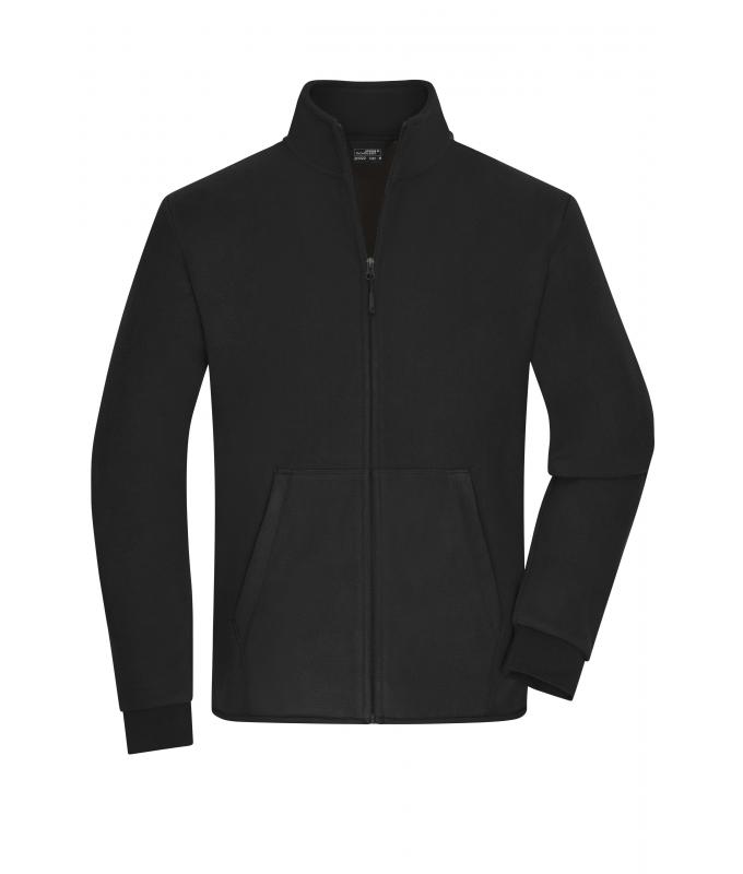 Herren Men's Bonded Fleece Jacket Black/dark-grey 11464