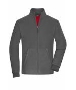 Herren Men's Bonded Fleece Jacket Carbon/red 11464