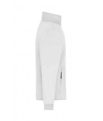 Heren Men's Bonded Fleece Jacket Wit/donkergrijs 11464