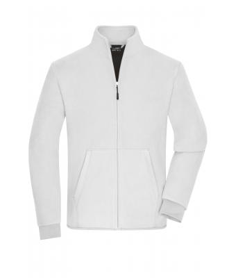 Heren Men's Bonded Fleece Jacket Wit/donkergrijs 11464