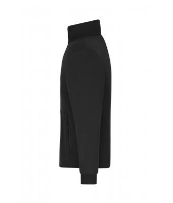 Heren Men's Bonded Fleece Jacket Zwart/donkergrijs 11464