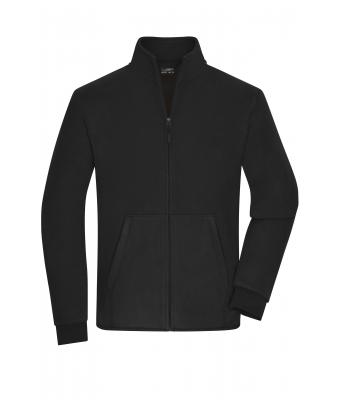 Heren Men's Bonded Fleece Jacket Zwart/donkergrijs 11464