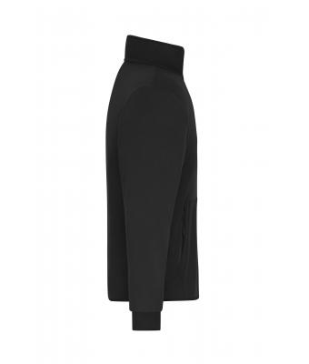 Homme Veste polaire double couche pour hommes Noir/gris-foncé 11464