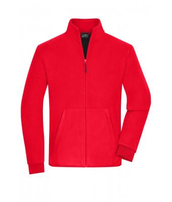 Homme Veste polaire double couche pour hommes Rouge/noir 11464