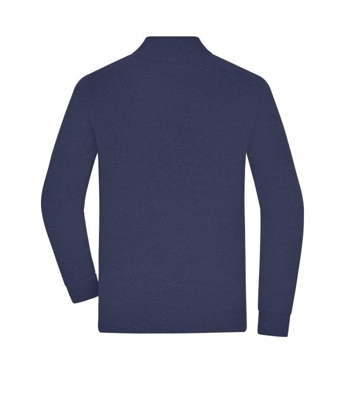 Men Men's Half-Zip Troyer Navy 11465