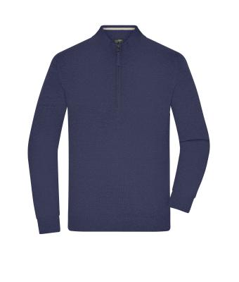 Men Men's Half-Zip Troyer Navy 11465
