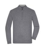 Men Men's Half-Zip Troyer Grey-heather 11465