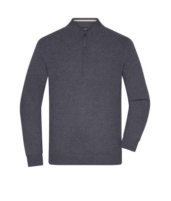 Heren Men's Half-Zip Troyer Antraciet-melange 11465