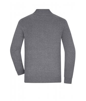 Homme Troyer demi-zippé pour hommes Gris-chiné 11465