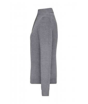 Damen Ladies' Zip-Cardigan Grey-heather 11466
