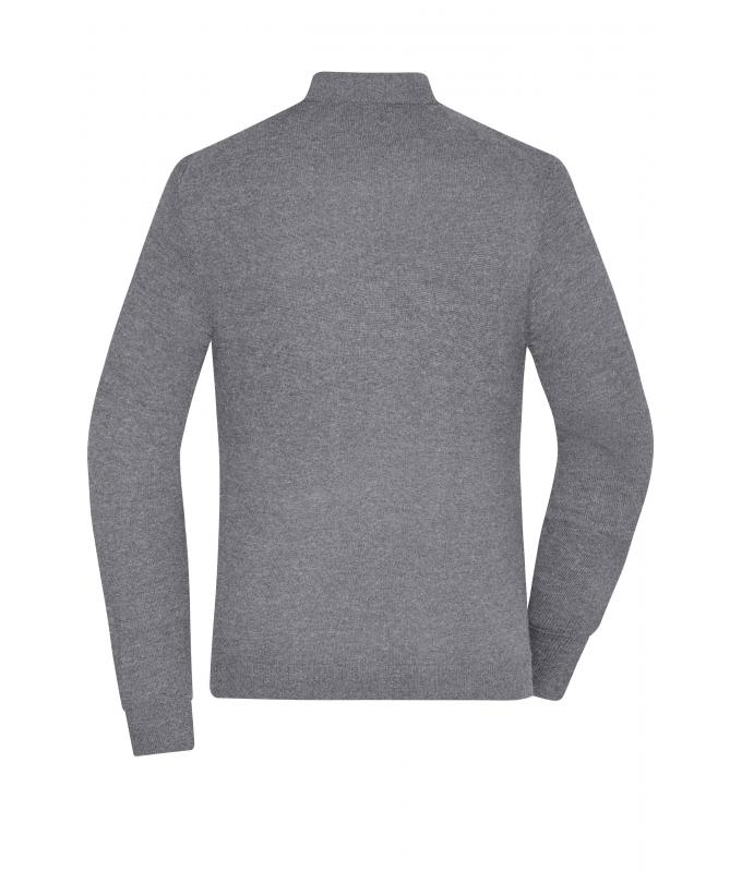 Damen Ladies' Zip-Cardigan Grey-heather 11466