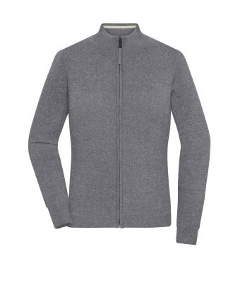 Damen Ladies' Zip-Cardigan Grey-heather 11466