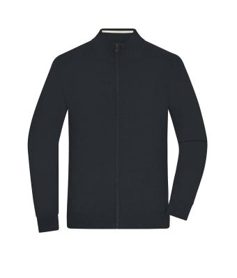 Homme Cardigan zippé pour hommes Noir 11467