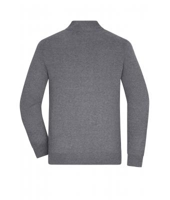 Heren Men's Zip-Cardigan Heather-grijs 11467