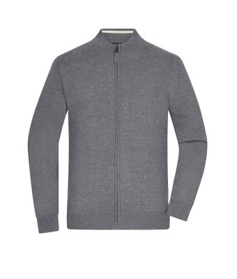 Heren Men's Zip-Cardigan Heather-grijs 11467