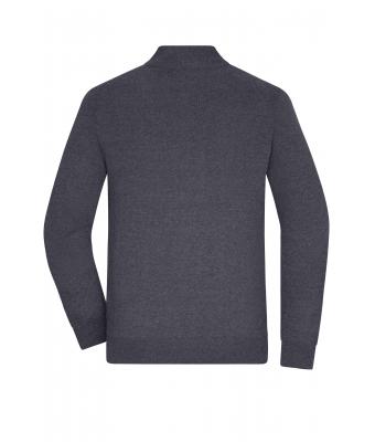 Heren Men's Zip-Cardigan Antraciet-melange 11467