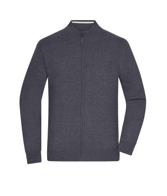 Heren Men's Zip-Cardigan Antraciet-melange 11467