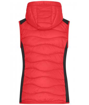 Femme Gilet hybride pour femmes Rouge/noir 11468