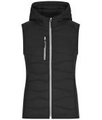 Dames Ladies' Hybrid Vest Zwart/zwart 11468