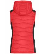 Dames Ladies' Hybrid Vest Rood/zwart 11468