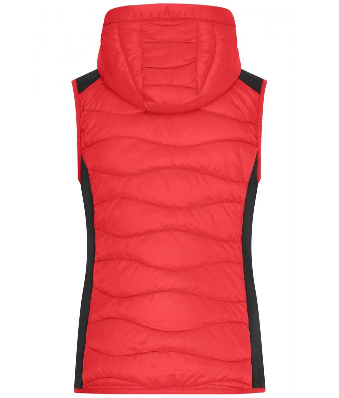 Dames Ladies' Hybrid Vest Rood/zwart 11468