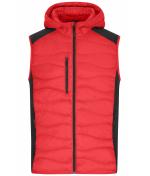 Herren Men's Hybrid Vest Red/black 11469