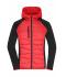 Dames Ladies' Hybrid Jacket Rood/zwart 11470