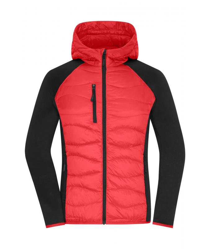 Damen Ladies' Hybrid Jacket Red/black 11470