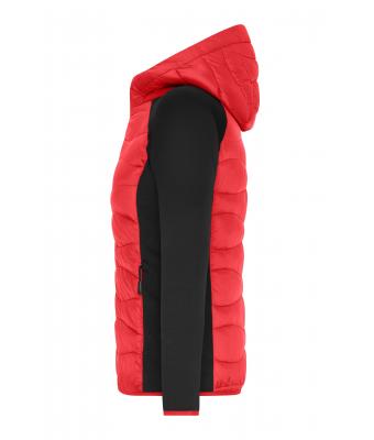 Dames Ladies' Hybrid Jacket Rood/zwart 11470
