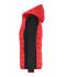 Dames Ladies' Hybrid Jacket Rood/zwart 11470