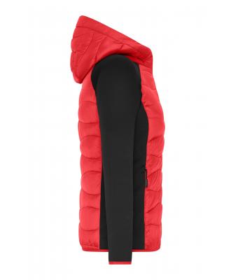 Dames Ladies' Hybrid Jacket Rood/zwart 11470