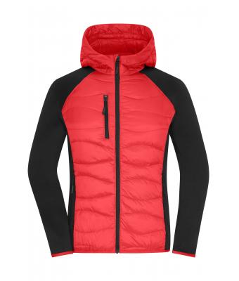 Dames Ladies' Hybrid Jacket Rood/zwart 11470