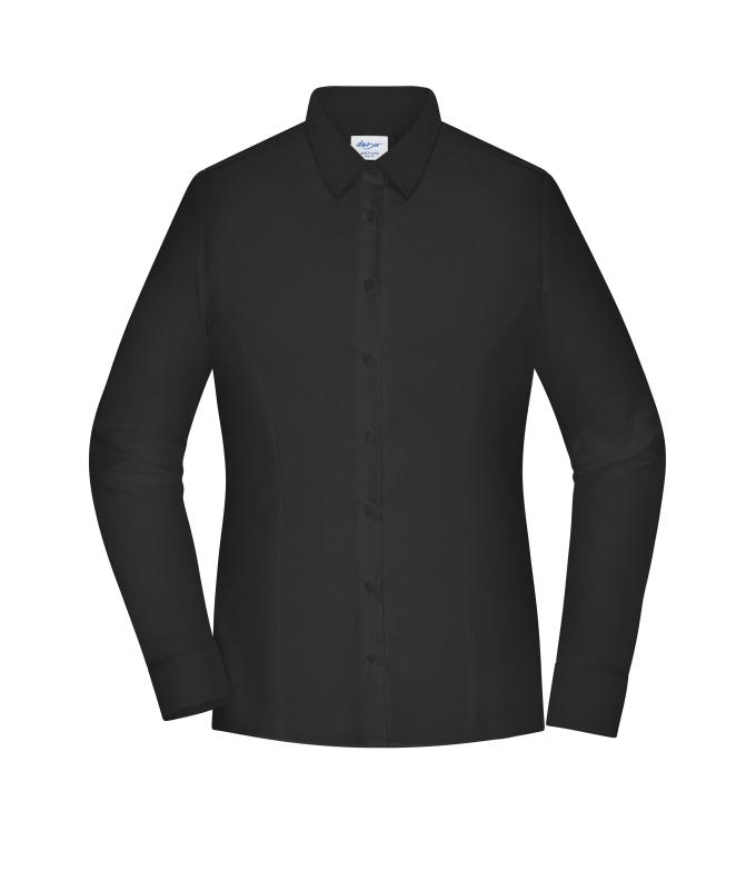 Dames Ladies' Shirt - SLIM FIT - Zwart 11818