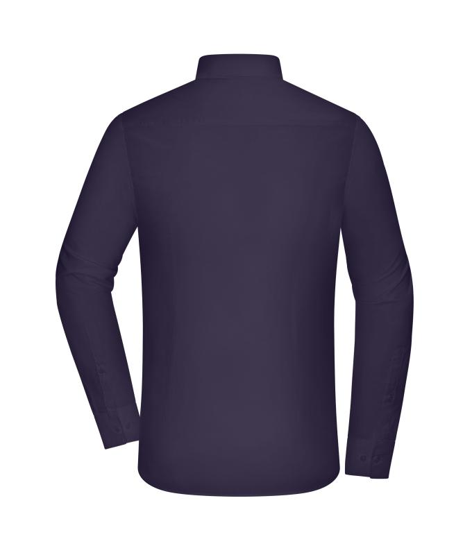 Herren Men's Shirt - SLIM FIT - Deep-purple 11816
