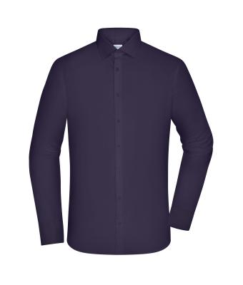 Herren Men's Shirt - SLIM FIT - Deep-purple 11816